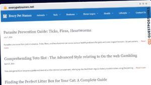 Publish Guest Post on everypetnames.net
