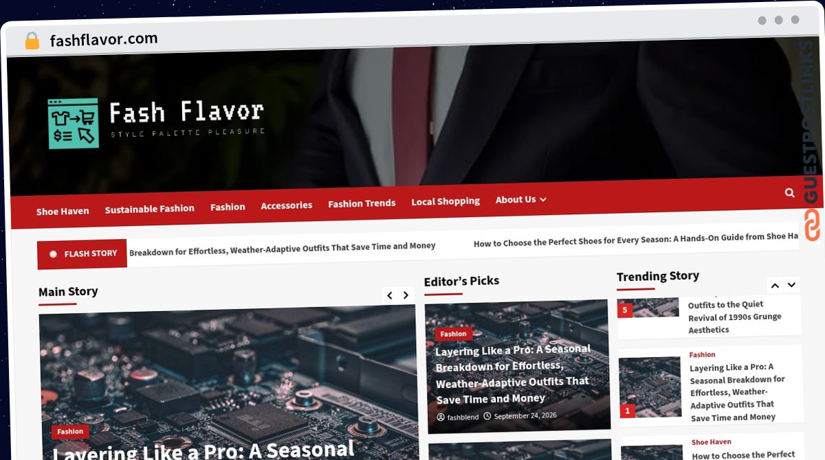 Publish Guest Post on fashflavor.com