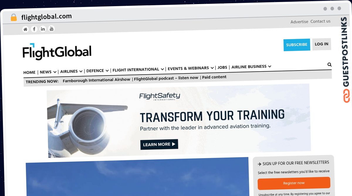 Publish Guest Post on flightglobal.com