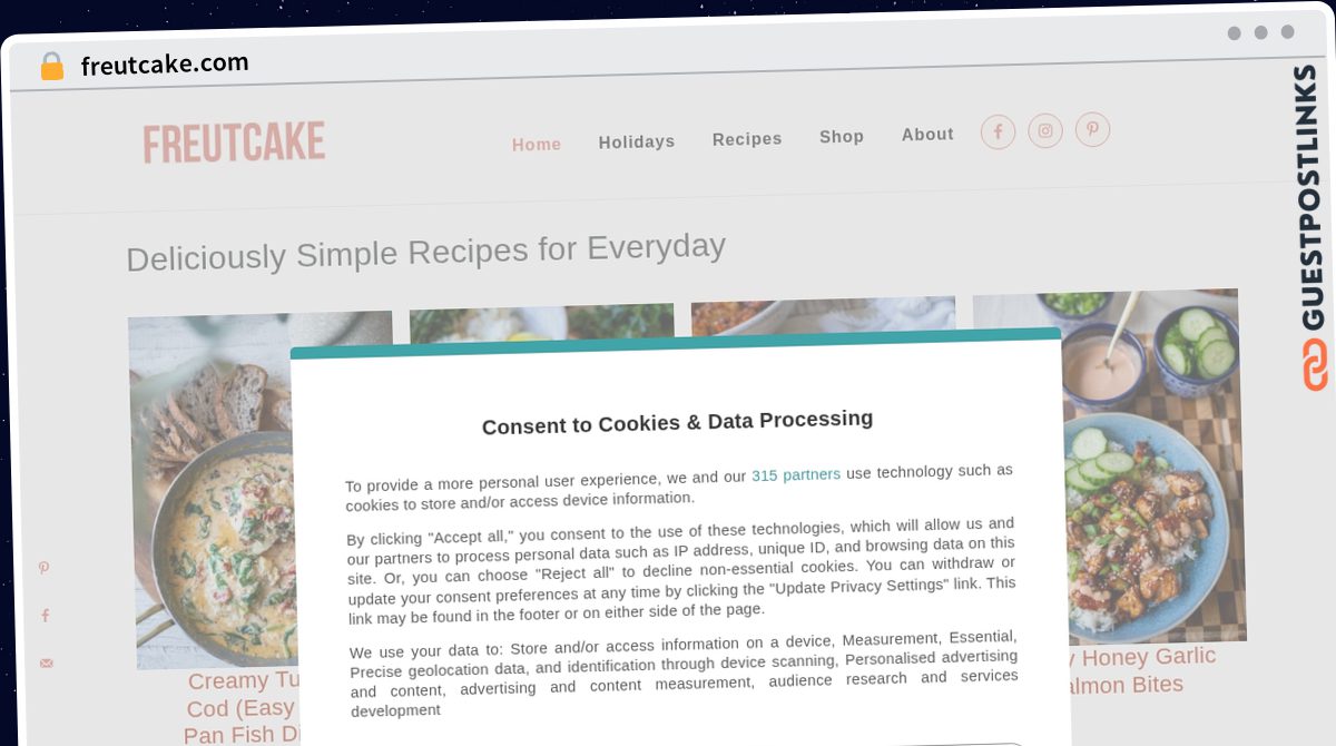 Publish Guest Post on freutcake.com
