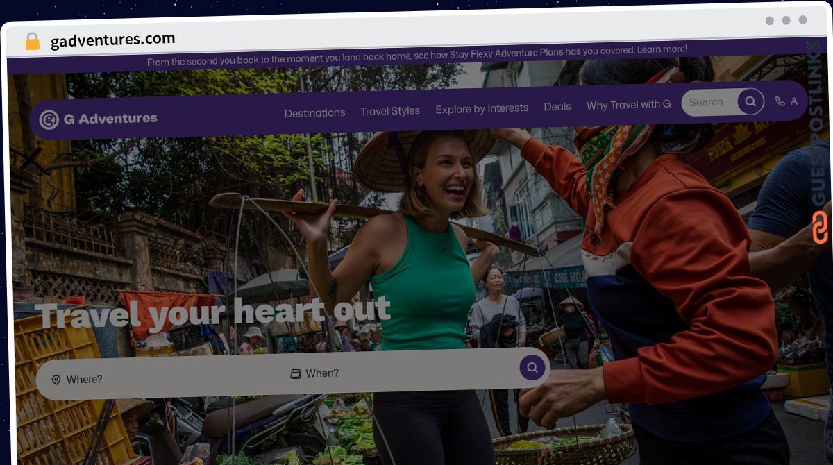 Publish Guest Post on gadventures.com