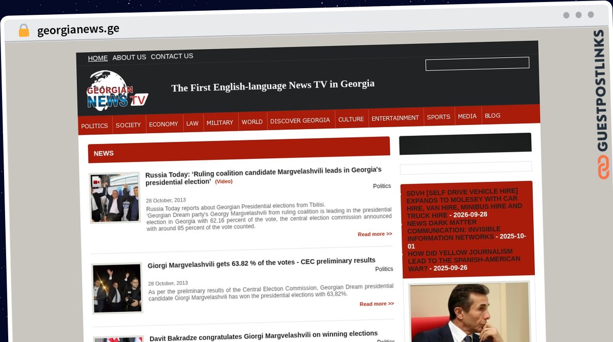 Publish Guest Post on georgianews.ge