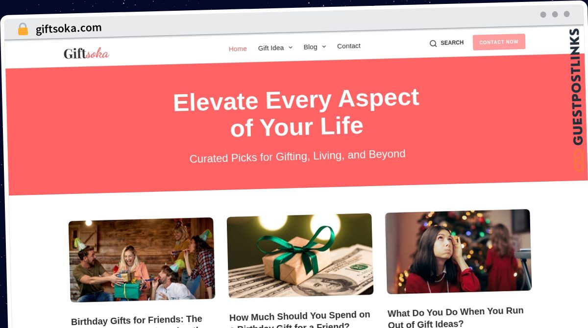 Publish Guest Post on giftsoka.com