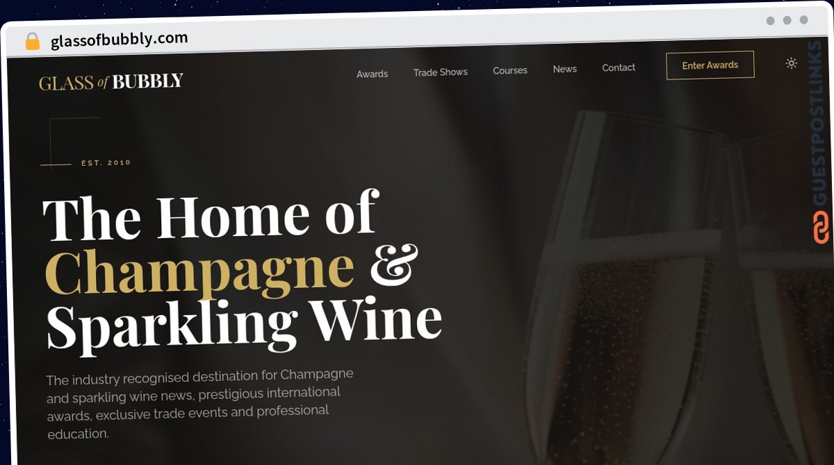 Publish Guest Post on glassofbubbly.com