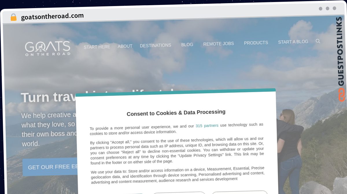 Publish Guest Post on goatsontheroad.com