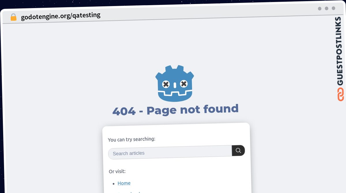 Publish Guest Post on godotengine.org/qatesting
