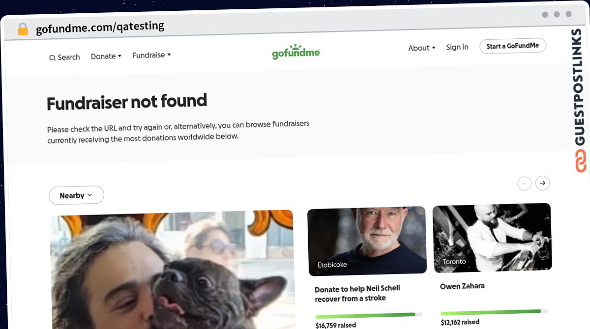 Publish Guest Post on gofundme.com/qatesting
