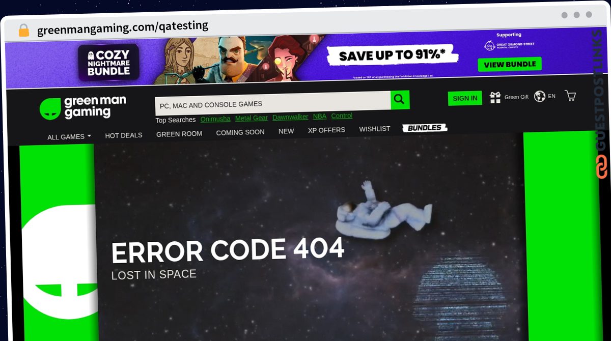 Publish Guest Post on greenmangaming.com/qatesting