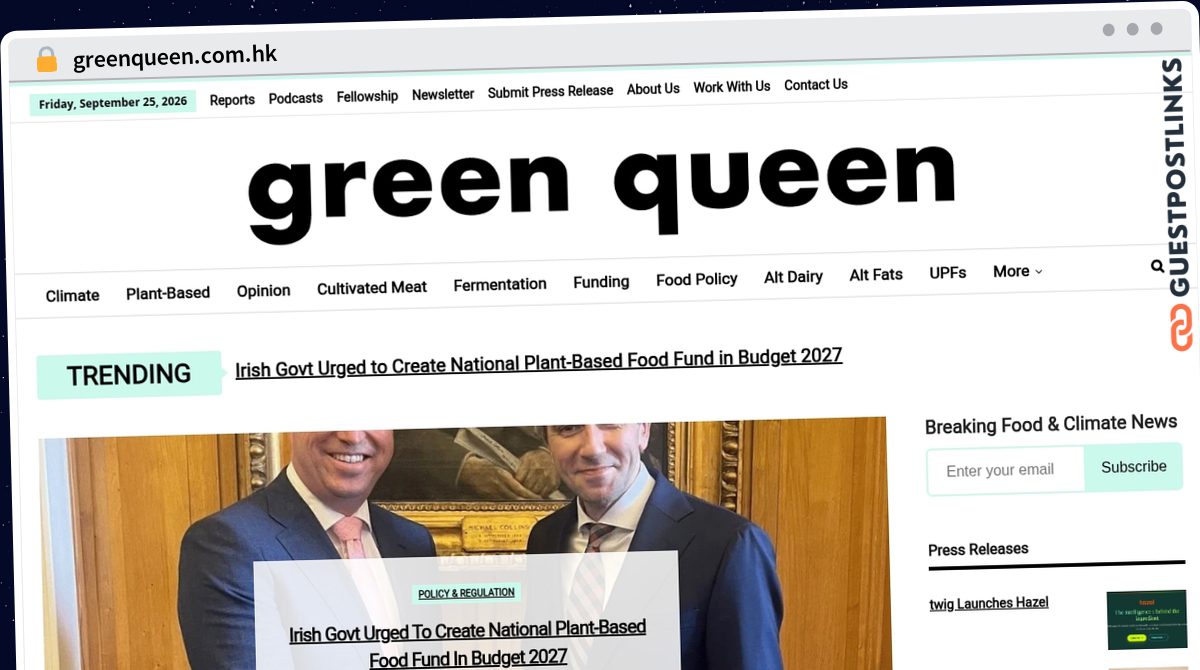Publish Guest Post on greenqueen.com.hk