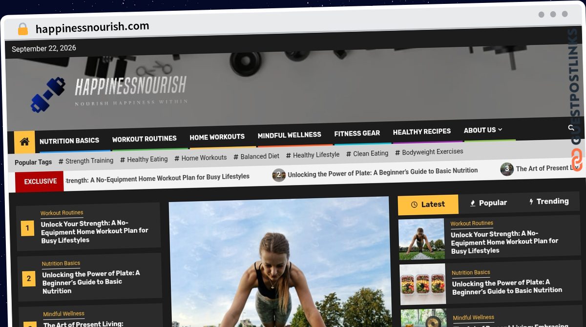 Publish Guest Post on happinessnourish.com
