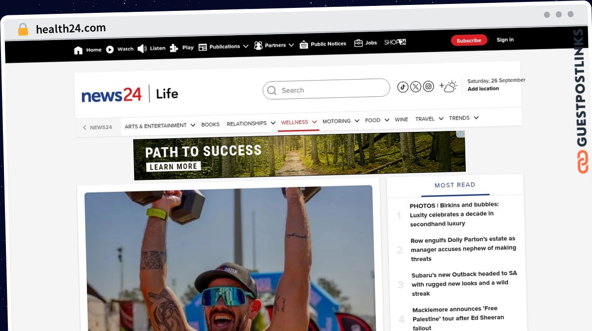 Publish Guest Post on health24.com
