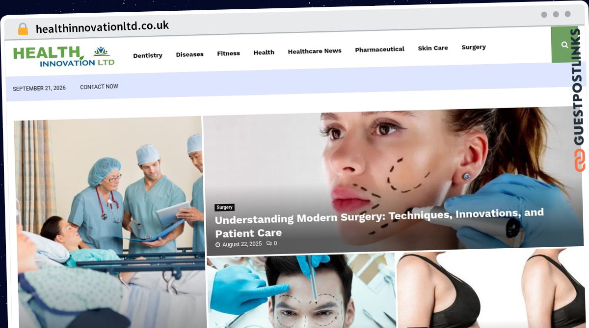 Publish Guest Post on healthinnovationltd.co.uk