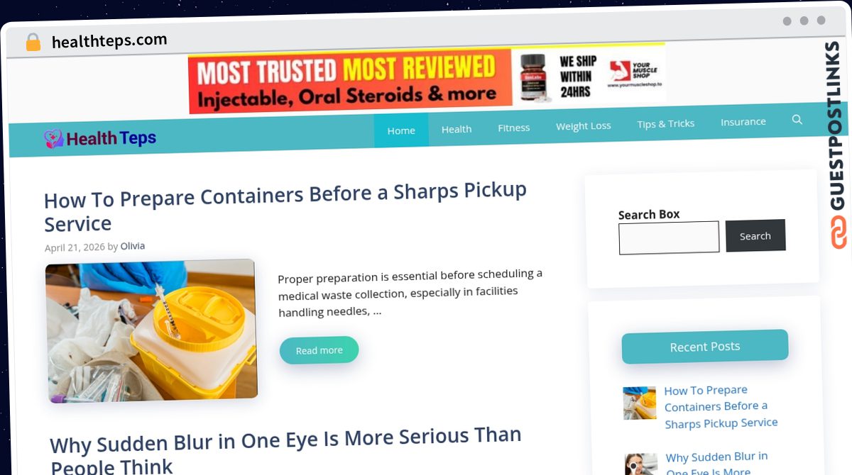 Publish Guest Post on healthteps.com