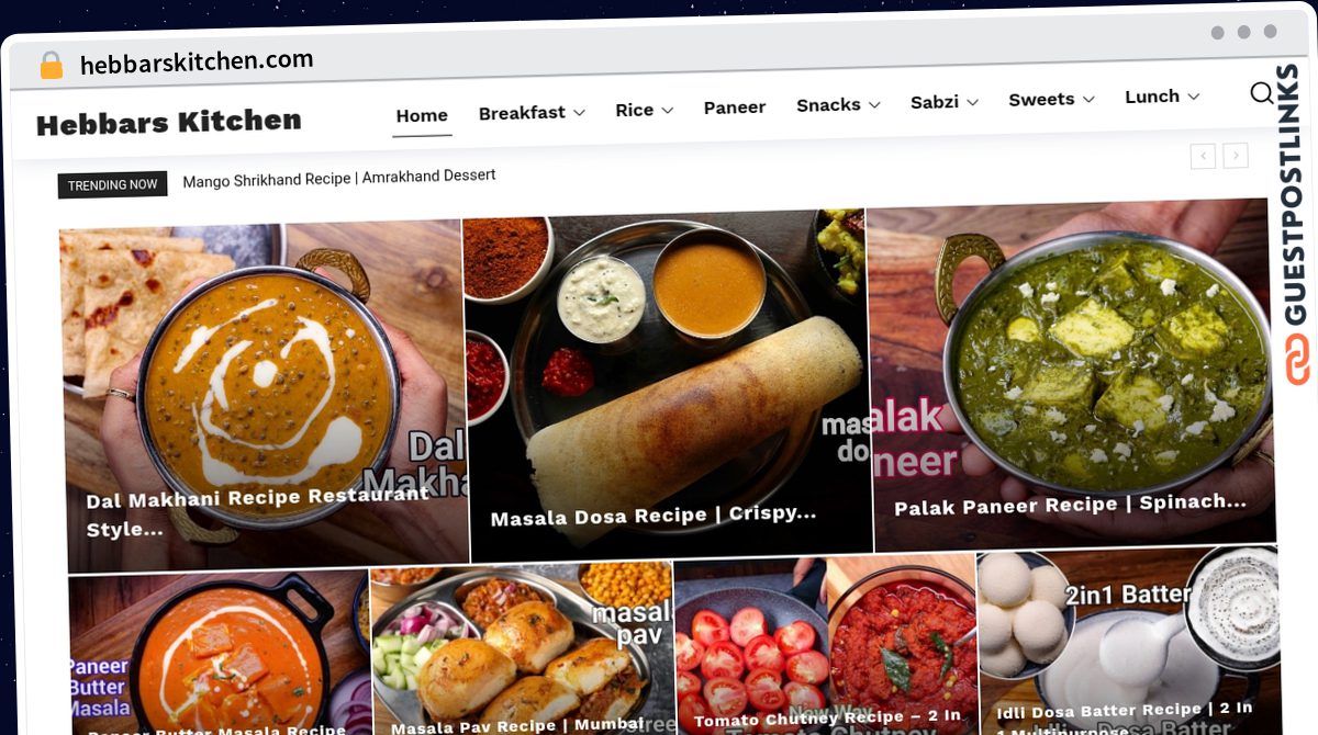 Publish Guest Post on hebbarskitchen.com