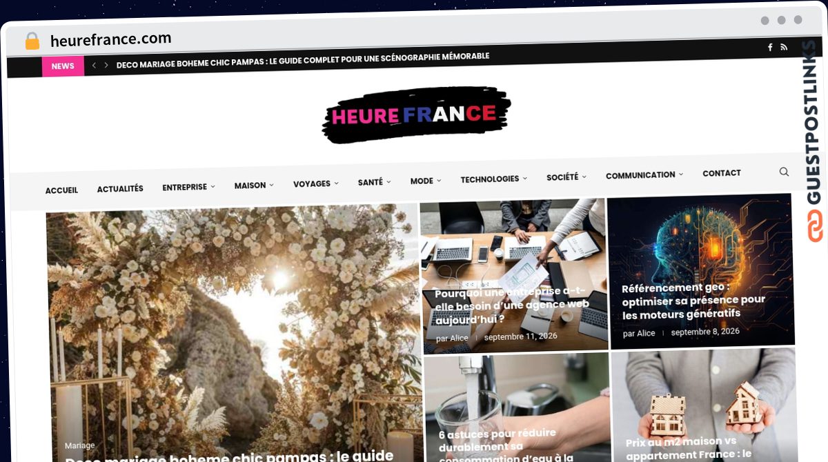 Publish Guest Post on heurefrance.com