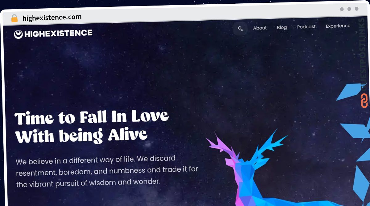 Publish Guest Post on highexistence.com