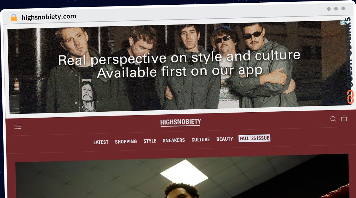 Publish Guest Post on highsnobiety.com