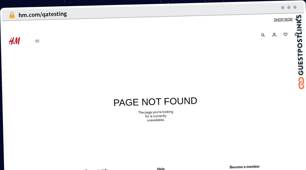 Publish Guest Post on hm.com/qatesting