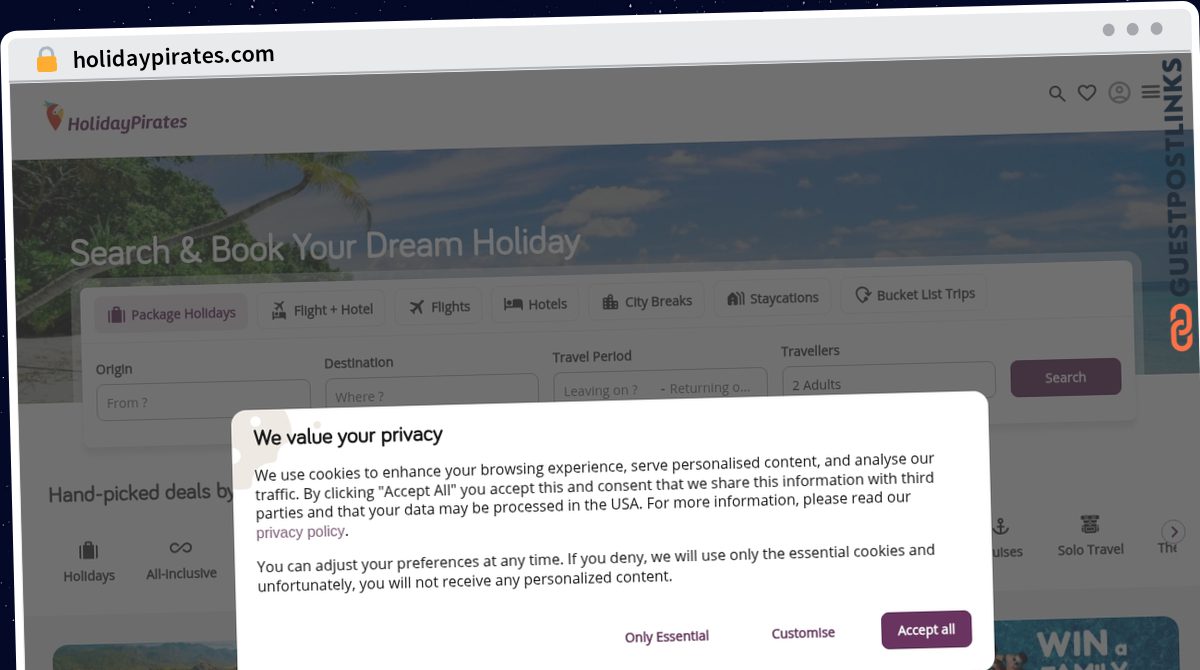 Publish Guest Post on holidaypirates.com