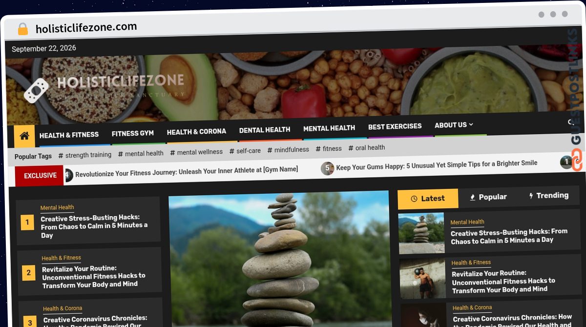 Publish Guest Post on holisticlifezone.com