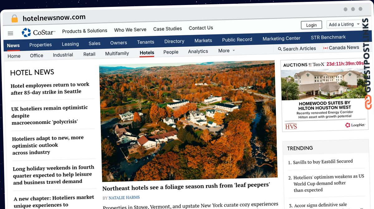 Publish Guest Post on hotelnewsnow.com