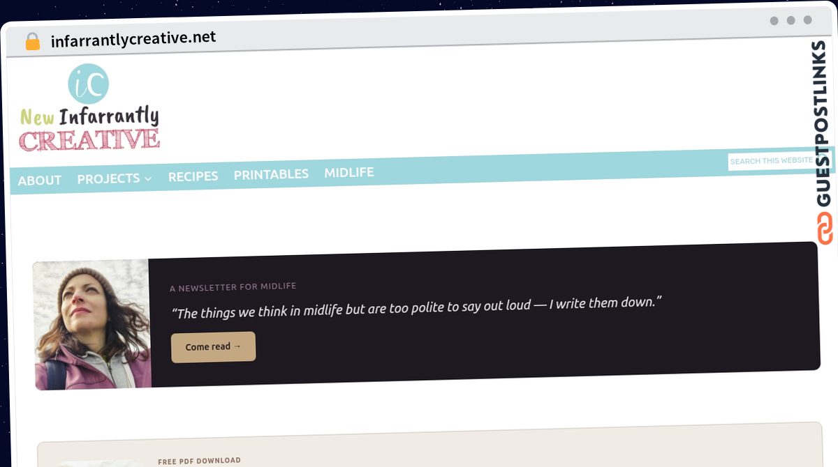 Publish Guest Post on infarrantlycreative.net