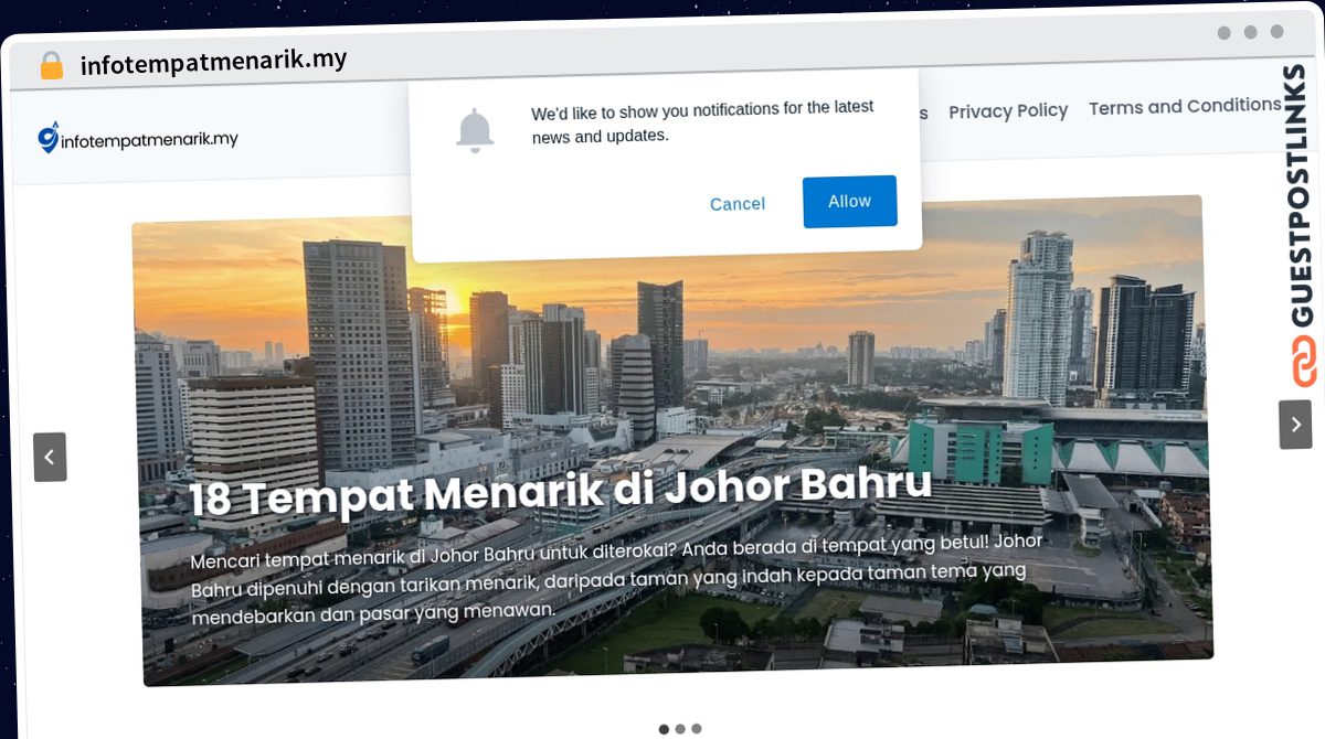 Publish Guest Post on infotempatmenarik.my