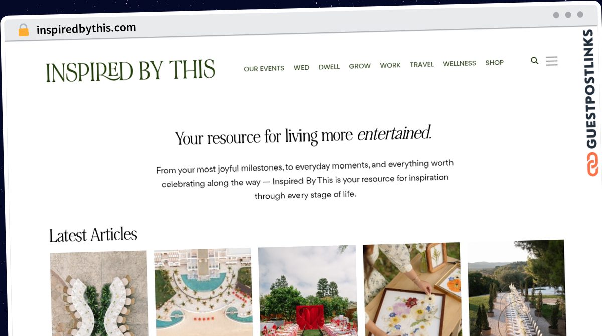Publish Guest Post on inspiredbythis.com