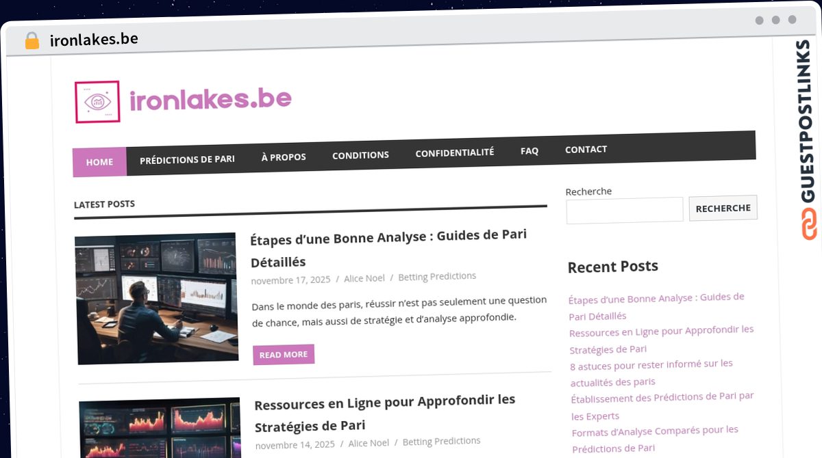 Publish Guest Post on ironlakes.be