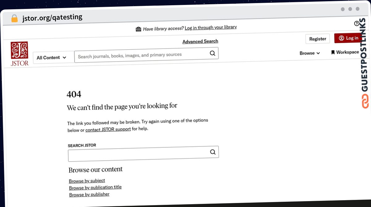 Publish Guest Post on jstor.org/qatesting