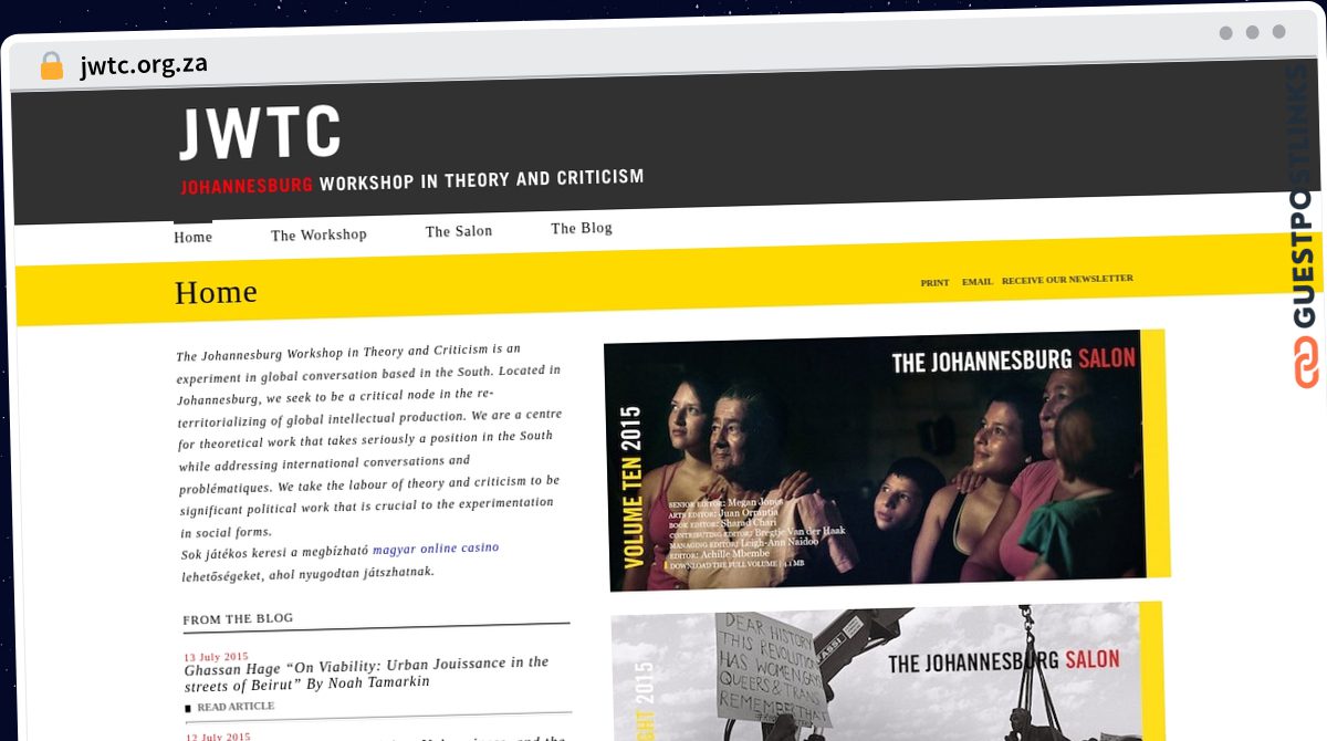 Publish Guest Post on jwtc.org.za