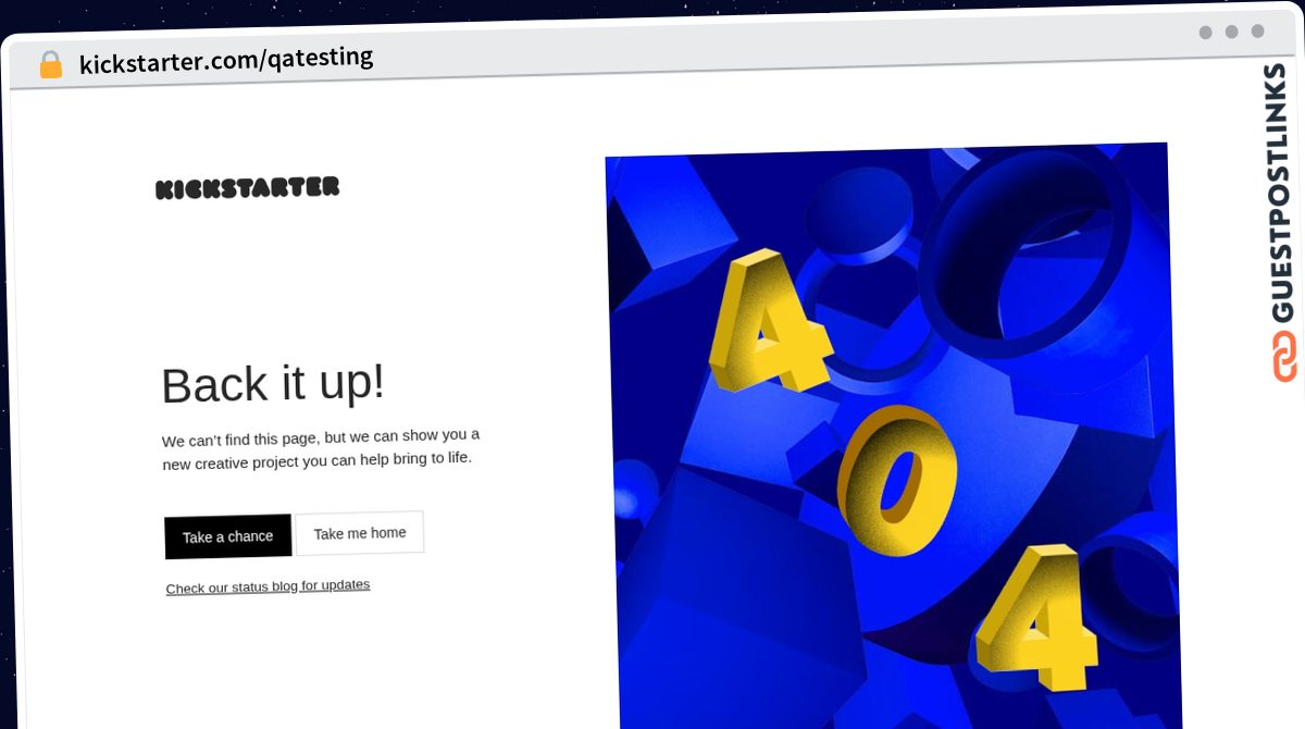 Publish Guest Post on kickstarter.com/qatesting