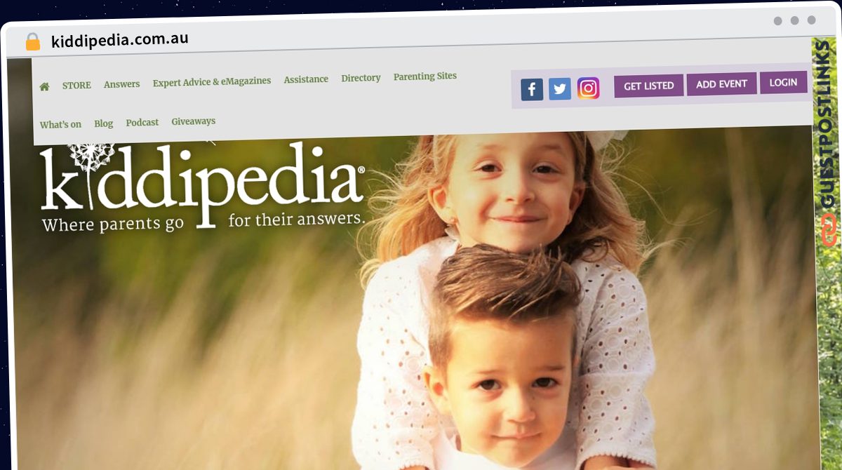 Publish Guest Post on kiddipedia.com.au