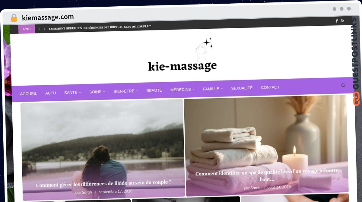 Publish Guest Post on kiemassage.com