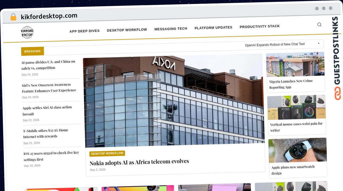 Publish Guest Post on kikfordesktop.com