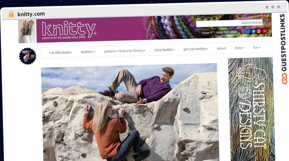 Publish Guest Post on knitty.com