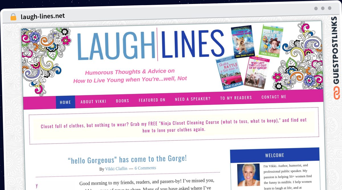 Publish Guest Post on laugh-lines.net