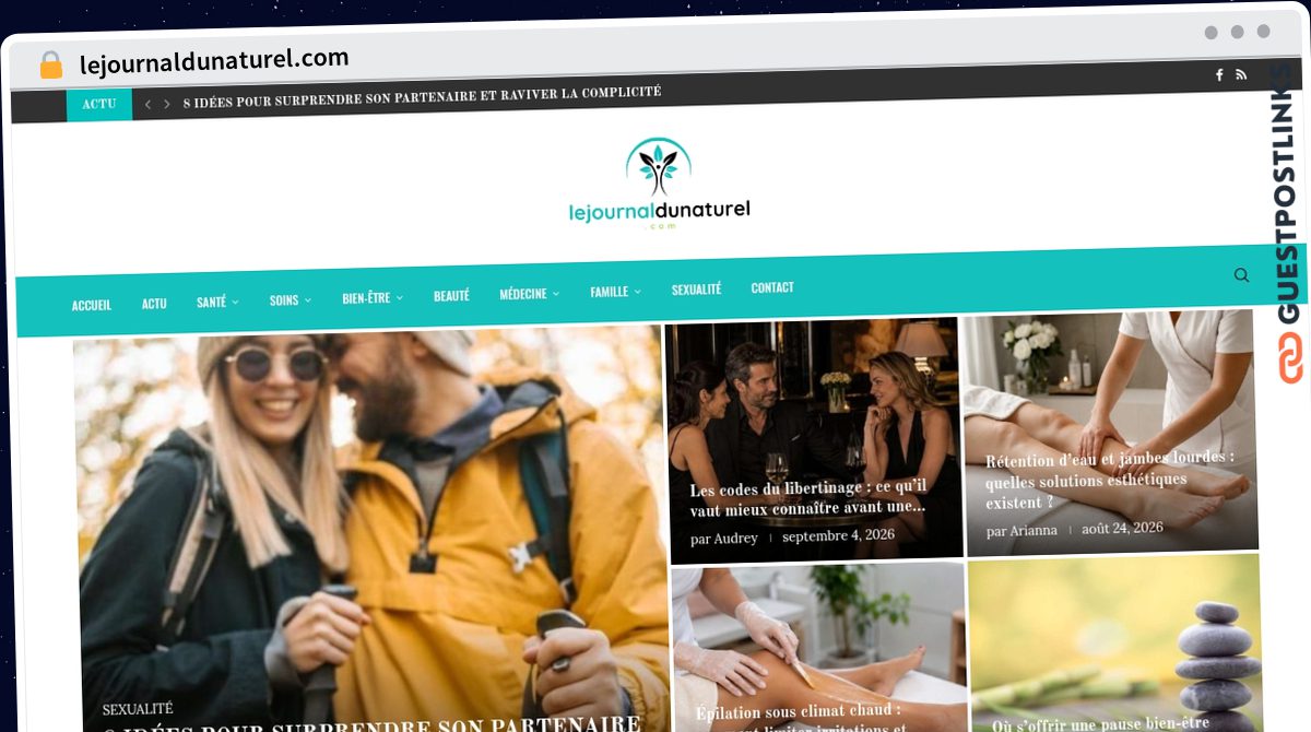 Publish Guest Post on lejournaldunaturel.com