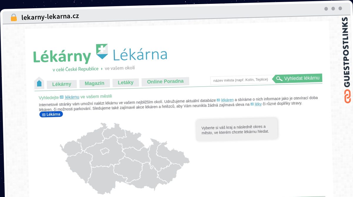 Publish Guest Post on lekarny-lekarna.cz