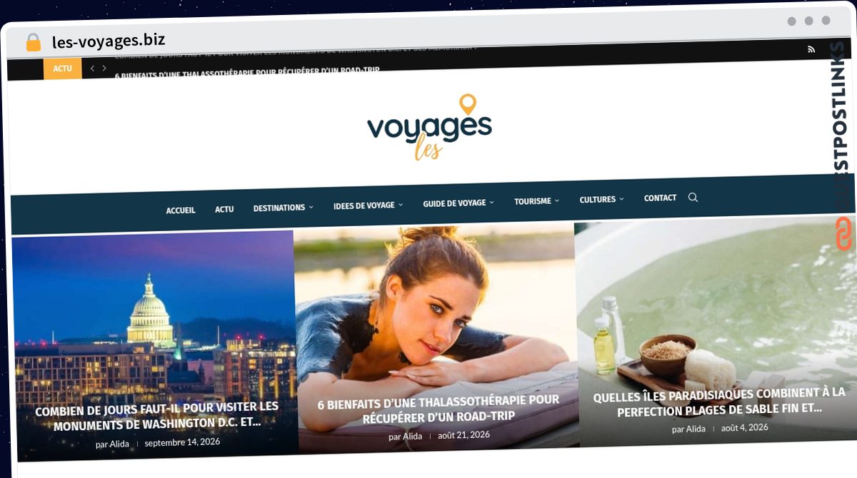Publish Guest Post on les-voyages.biz