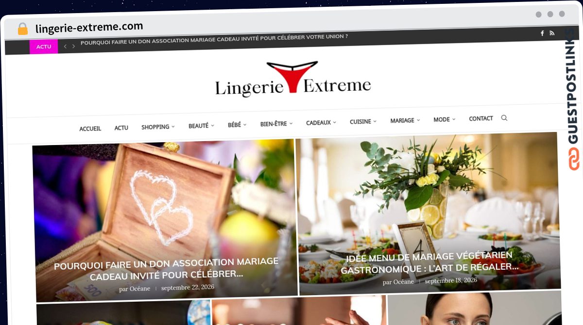 Publish Guest Post on lingerie-extreme.com