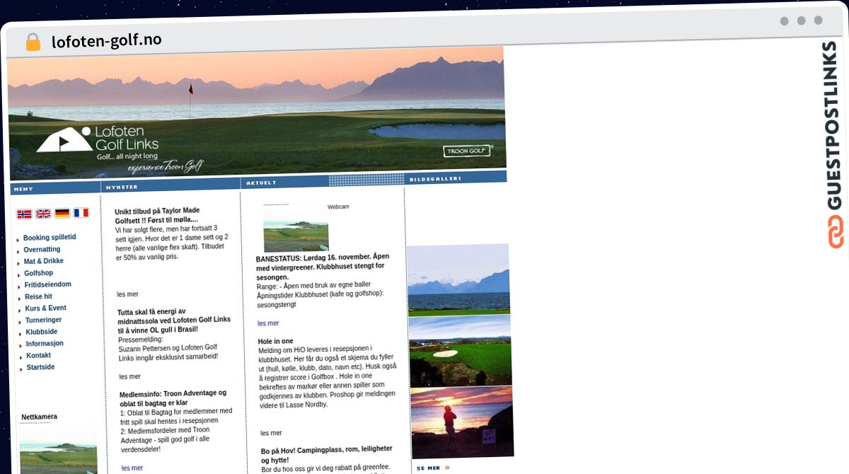 Publish Guest Post on lofoten-golf.no