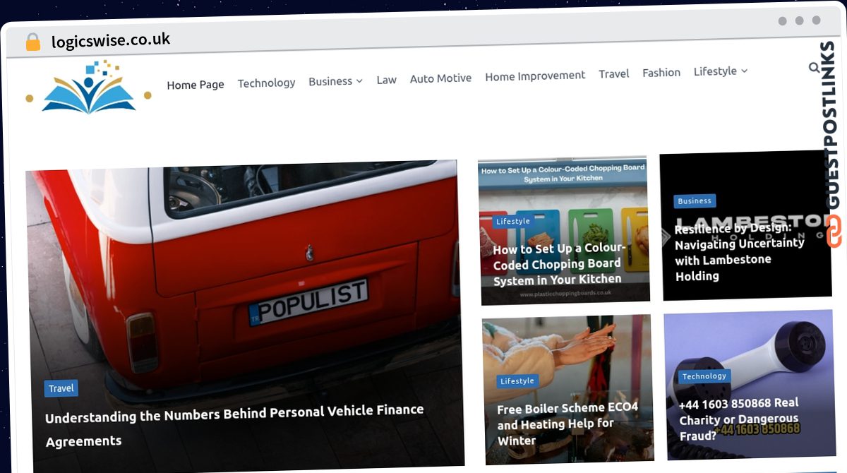 Publish Guest Post on logicswise.co.uk