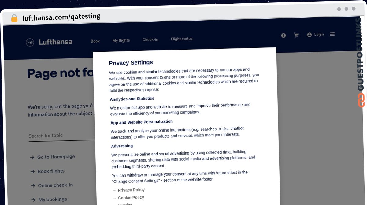Publish Guest Post on lufthansa.com/qatesting