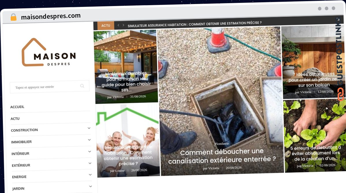 Publish Guest Post on maisondespres.com