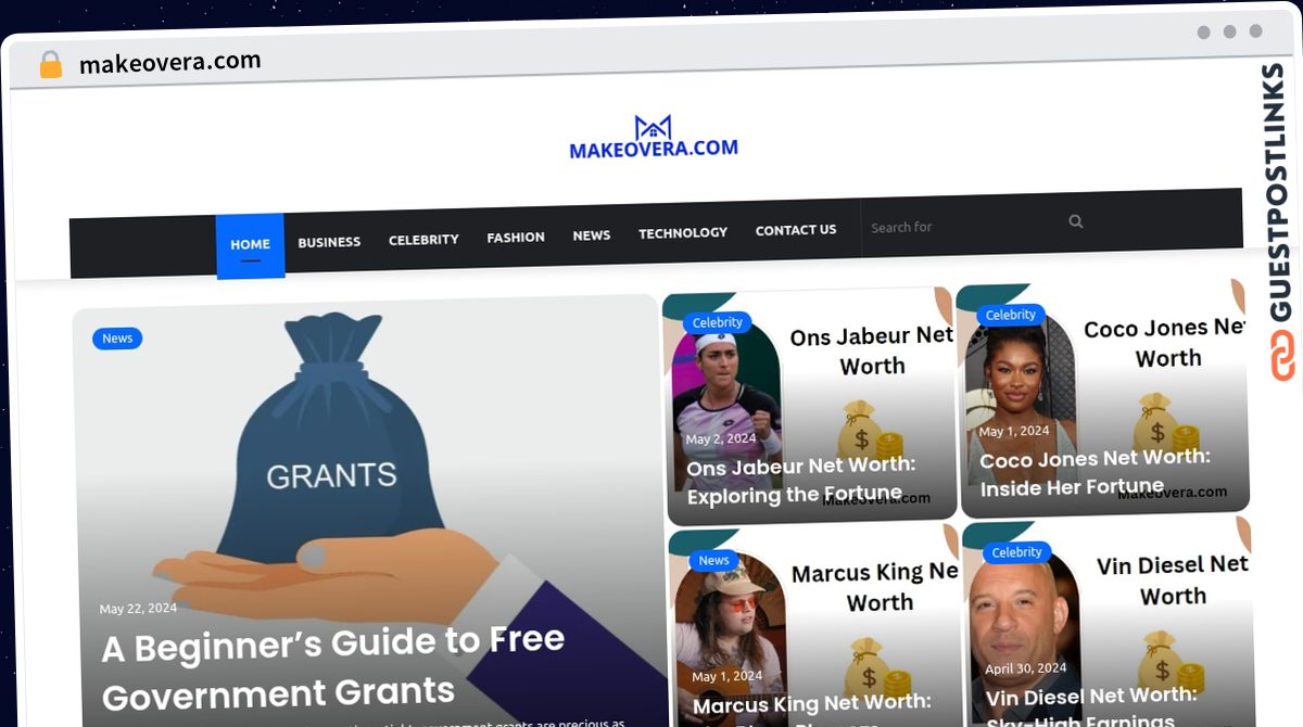 Publish Guest Post on makeovera.com