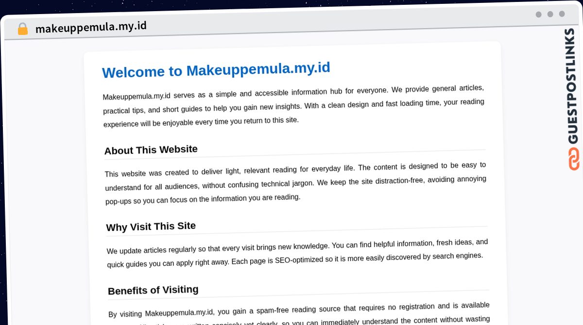 Publish Guest Post on makeuppemula.my.id