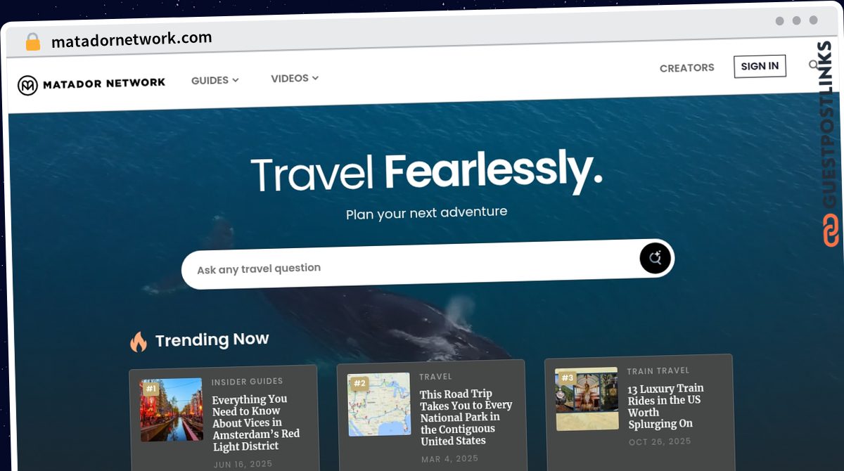 Publish Guest Post on matadornetwork.com