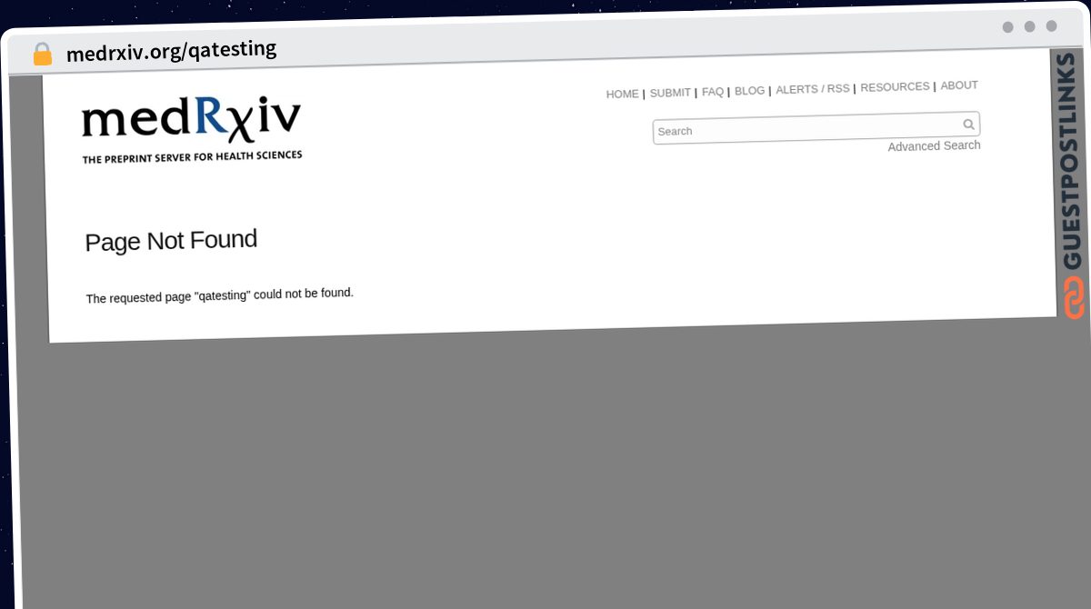 Publish Guest Post on medrxiv.org/qatesting