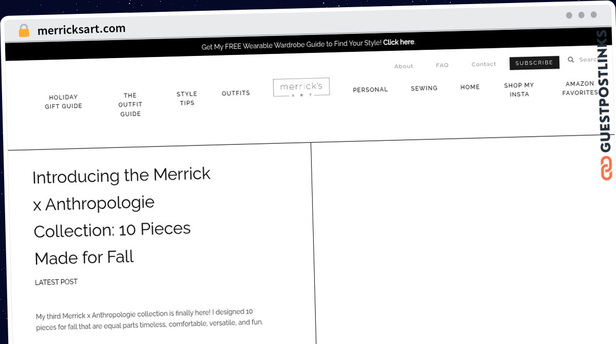 Publish Guest Post on merricksart.com